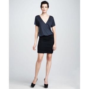 Soft Joie Saralyn Jersey Dress Navy Black Wrap XS